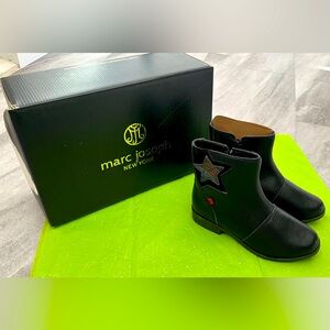Marc Joseph Girls West Village Bootie Black Grainy Sz. 13.5 Euro 31 🖤🌟